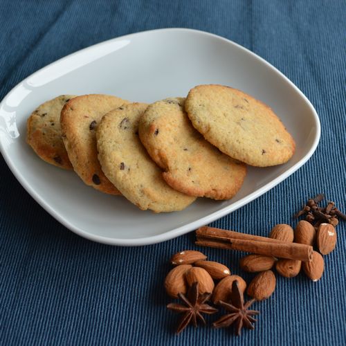 Mandel Cookies, mit Haferfasern